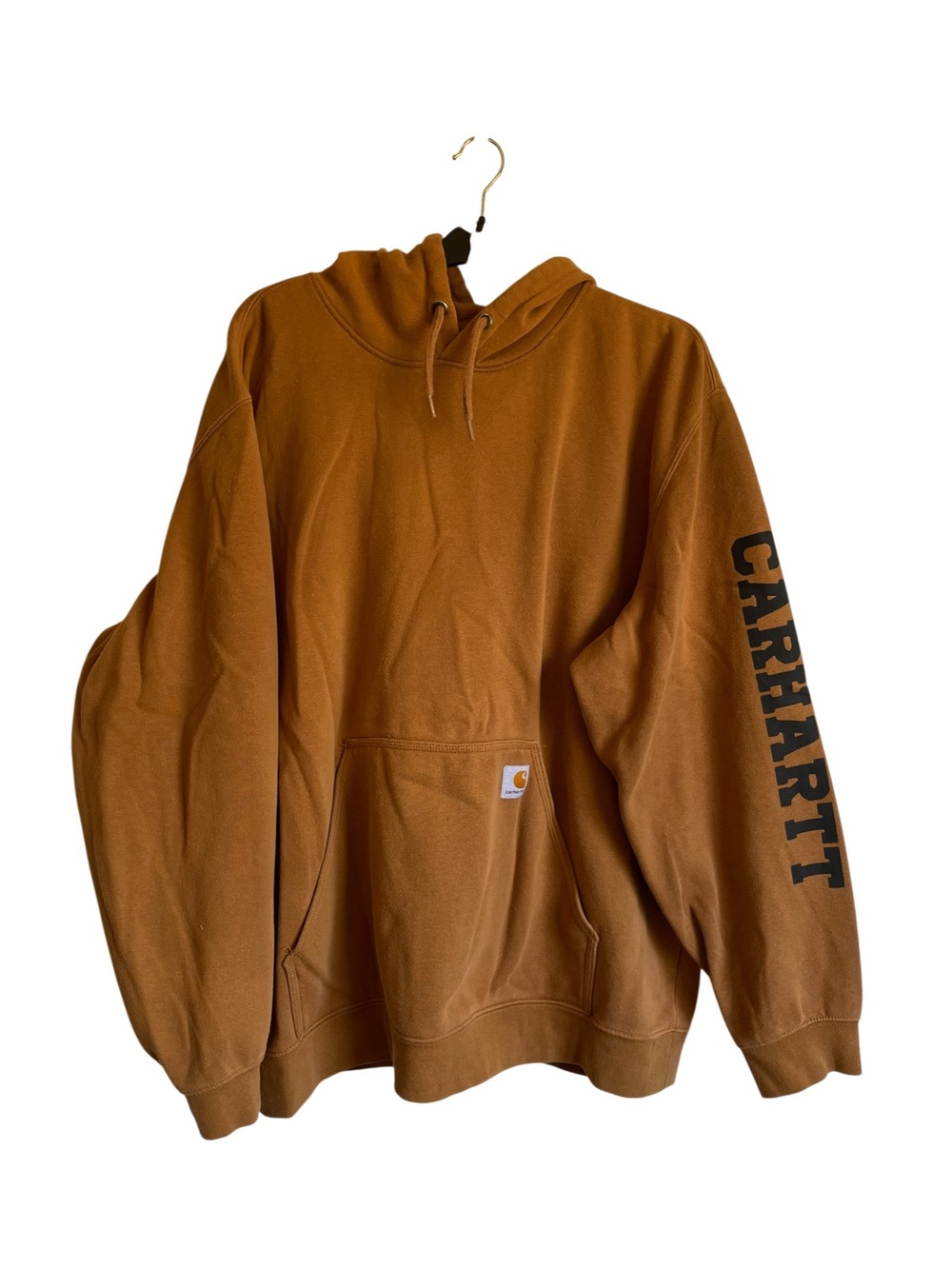 Carhartt Brown Crewneck Logo Sleeve Hoodie 2XL